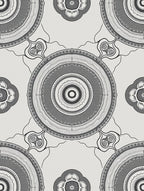 Monochromatic Mandala Circular Pattern Rug