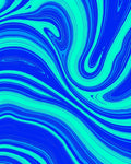 Aqua Blue Swirl Pattern Rug