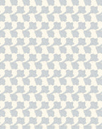 Soft Blue Clover Pattern Rug
