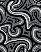 Monochromatic Abstract Swirl Pattern Rug