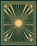 Radiant Sunburst Geometric Pattern Rug