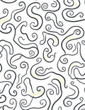 Abstract Swirl Pattern With Yellow Accents Rug