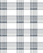 Classic Plaid Black White Pattern Rug