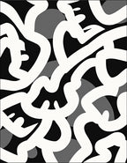 Bold Abstract Swirl Pattern Rug