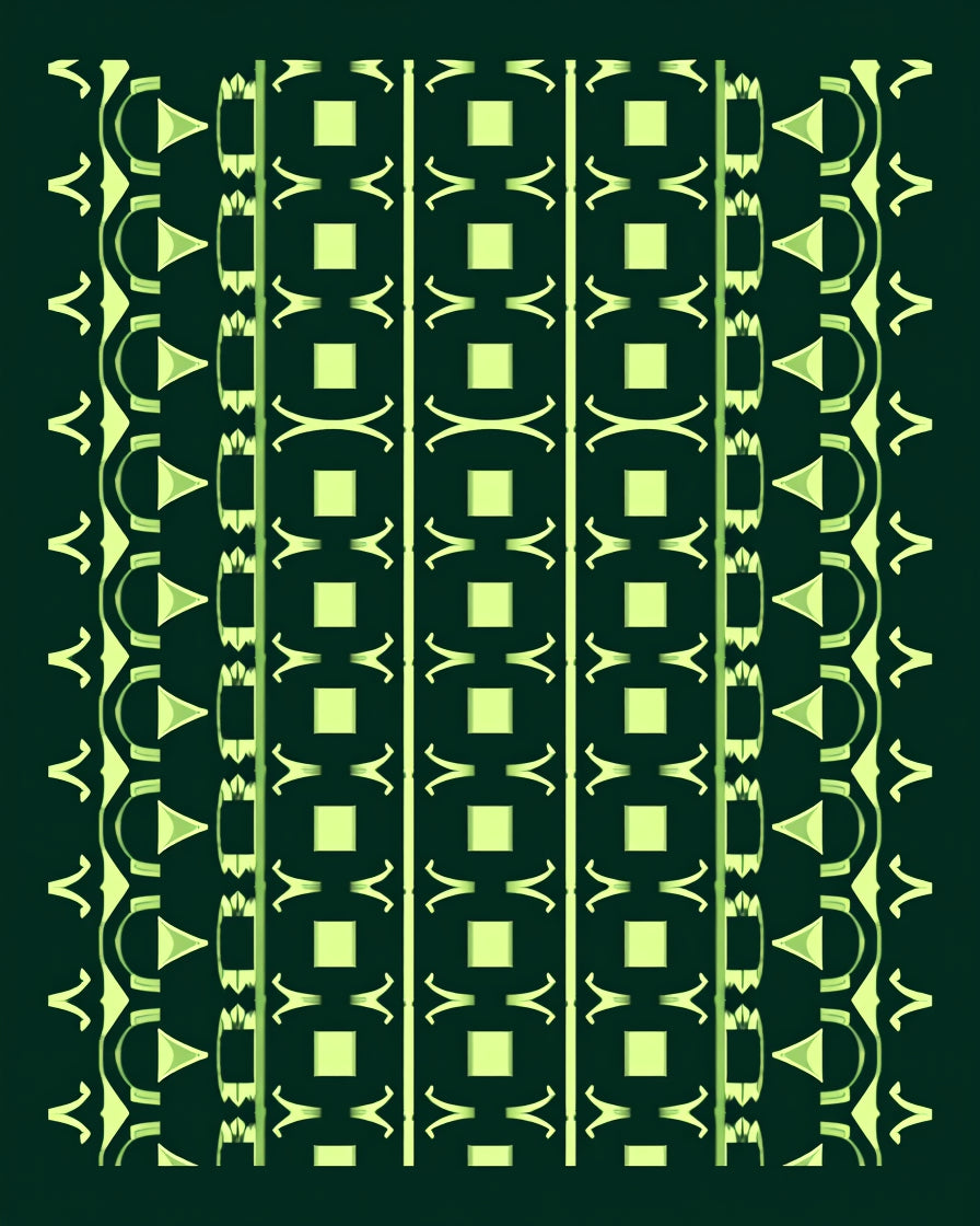 Geometric Lattice Patterned Rug