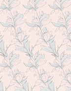 Botanical Sketch Floral Pattern Rug
