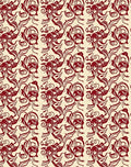 Crimson Abstract Swirl Pattern Rug