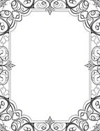 Ornate Scrollwork Black White Pattern Rug