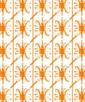 Orange Geometric Stylized Figure Pattern Rug