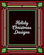 Festive Red Green Swirl Candy Cane Frame Rug