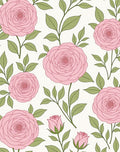 Pink Floral Garden Pattern Rug