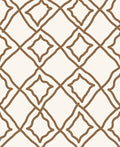 Hand Drawn Diamond Lattice Pattern Rug