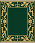 Elegant Gold Floral Border Design Rug