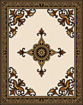 Antique Floral Border With Center Medallion Rug