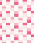 Pink Geometric Grid Pattern Rug