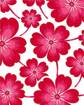 Vibrant Pink Floral Pattern Rug