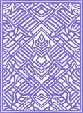 Ornate Geometric Leaf Pattern Rug