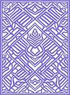 Ornate Geometric Leaf Pattern Rug
