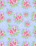 Pink And Purple Floral Swirl Pattern Rug