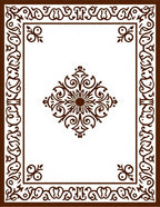 Ornate Floral Medallion Border Design Rug