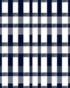Classic Navy White Gingham Plaid Design Rug