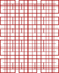 Red Abstract Geometric Stripe Design Rug