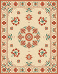 Heritage Floral Medallion Cream Rug