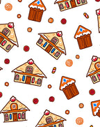 Gingerbread Houses Caramel Swirl Candies Rug