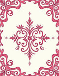 Elegant Scrollwork Floral Pattern Rug