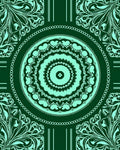 Ornate Mandala Floral Pattern Design Rug