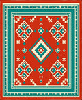 Bold Geometric Traditional Pattern Rug