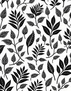 Botanical Branch Leaf Pattern Design Rug
