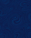 Deep Blue Swirl Pattern Design Rug