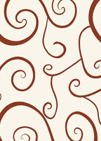 Elegant Swirling Branches Pattern Rug