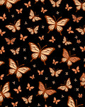 Brown Butterfly Patterned Whimsical Rug