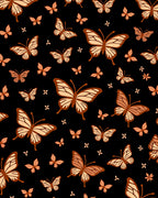 Brown Butterfly Patterned Whimsical Rug