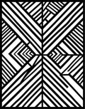Bold Black White Geometric Lines Rug