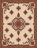 Rich Floral Scrollwork Pattern Rug