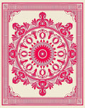 Intricate Red Mandala Floral Design Rug