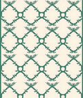Vine Lattice Pattern With Leaf Accents Rug