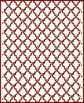 Maroon Lattice Geometric Pattern Rug