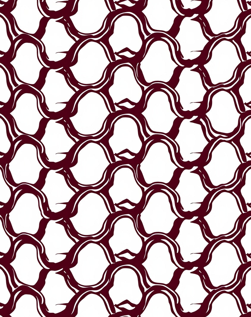 Interlocking Organic Lattice Pattern Rug