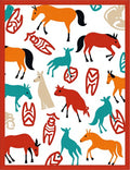 Tribal Horse Symbol Pattern Rug
