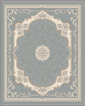 Classic Floral Medallion Beige Rug