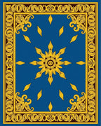 Regal Floral Sun medallion Design Rug