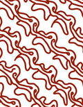 Red Abstract Swirl Patterned Rug