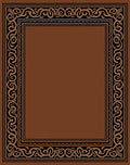 Classic Black Gold Scroll Border Rug