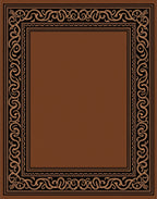 Classic Black Gold Scroll Border Rug