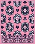 Pink Floral Mandala Pattern Rug