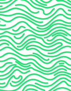Abstract Green Wave Pattern Rug